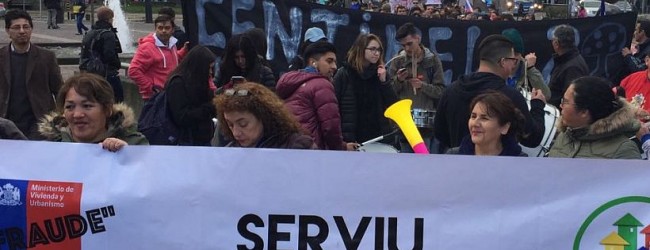 Conjuntos habitacionales de Concepción marcharon para denunciar problemas en la construcción de sus casas