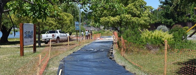 Avanza construcción de proyecto de área verde en el Embarcadero de Villarrica