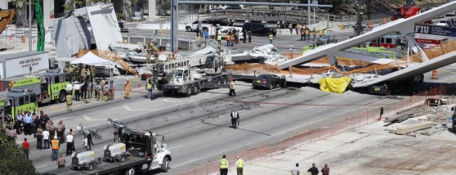 Miami: Puente en construcción se desplomó dejando varias personas muertas