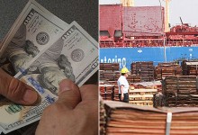 Dólar cae más de $3 en Chile tras el fuerte «salto» del cobre en el mercado de Londres
