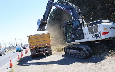 Se inició la construcción de las terceras pistas en la Ruta 160 en San Pedro de la Paz