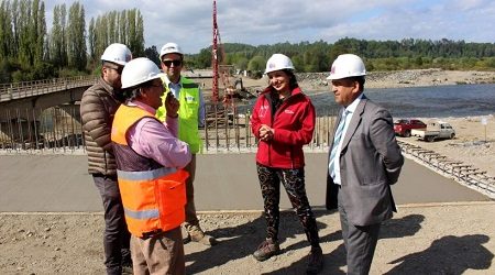 Construcción de nuevo puente Quinchilca en ruta que une Los Lagos y Panguipulli presenta un 28% de avance