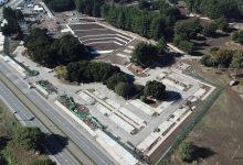 Anfiteatro y área de juegos para niños toman forma en el parque Isla Cautín