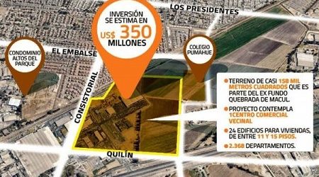 Autoridad ambiental reflota proyecto inmobiliario en Peñalolén: inversión alcanzaría US$ 350 millones