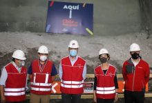 Ministros Hutt y Moreno junto a presidente de Metro visitan obras de la extensión de línea 2 que ya tiene un 54% de avance