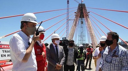 Obras de puente Treng Treng – Kay Kay entran en su fase final con la instalación de los últimos tirantes