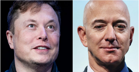 Jeff Bezos y Elon Musk intercambian críticas por sus proyectos de internet mediante satélites