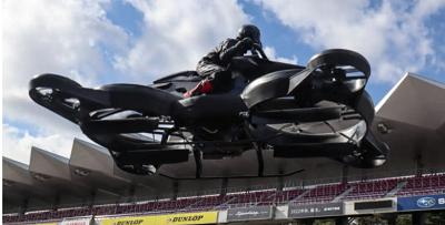 Crean en Japón una futurista «moto voladora» capaz de transportar a una persona hasta a 100 km/h