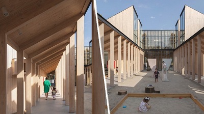 Jardín infantil creado en madera por arquitecto chileno triunfa en la Bienal de Arquitectura de Buenos Aires