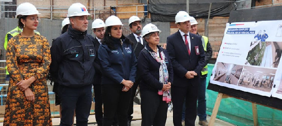 MOP visitó construcción del nuevo cuartel de la PDI en Viña del Mar: presenta un 33% de avance