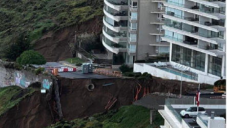 Imagen muestra magnitud de segundo socavón que amenaza a edificio Miramar y tiene aislado al Kandinsky