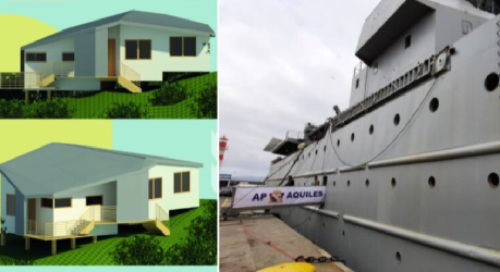 Buque de la Armada traslada 16 contenedores con materiales para construir viviendas en Juan Fernández