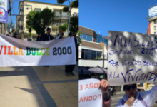 Viña del Mar: vecinos protestan en municipio tras cese en obras de viviendas que esperan hace 23 años