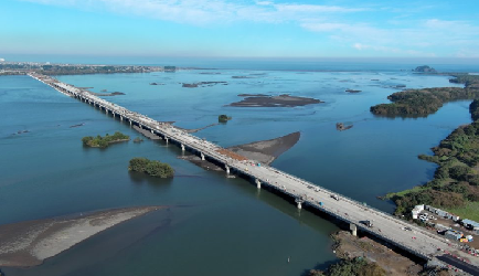Un 70% de avance tiene construcción del Puente Industrial de Concepción, que se convertirá en el puente más largo de Chile