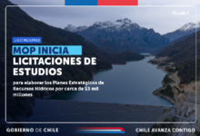 MOP inicia licitaciones de estudios para elaborar los Planes Estratégicos de Recursos Hídricos por cerca de $3 mil millones